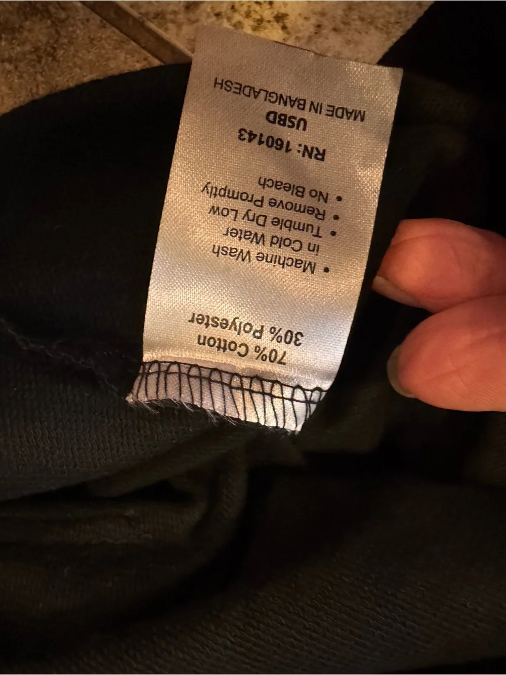 NWT USBD Unisex Dialysis Hoodie with Arm Zippers - Terry Cotton Black Size Large